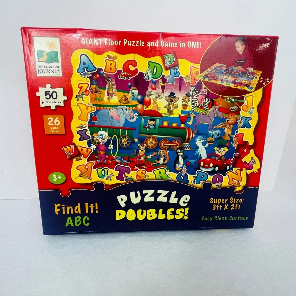 The Learning Journey Floor Puzzle Find It ABC Puzzle Doubles 50 Piece Multicolor
